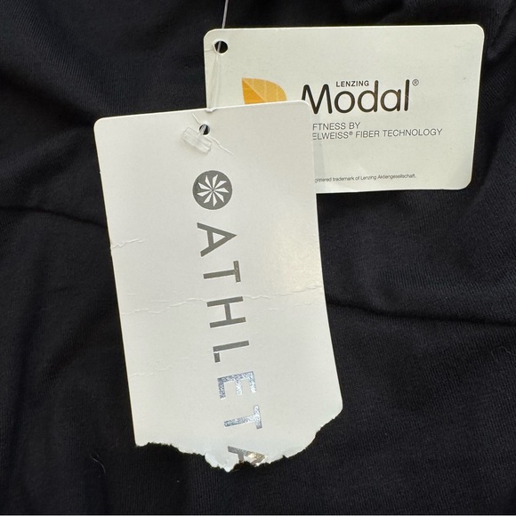 NWT Athleta Central Dress Black Short Sleeves Athletic Dress Stretch Size XS - Picture 10 of 11